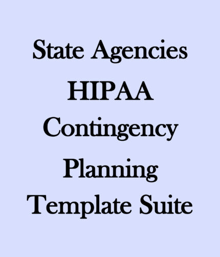 State Agencies HIPAA Contingency Planning Template Suite