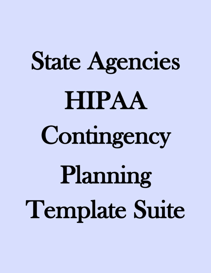 State Agencies HIPAA Contingency Planning Template Suite - Supremus Store