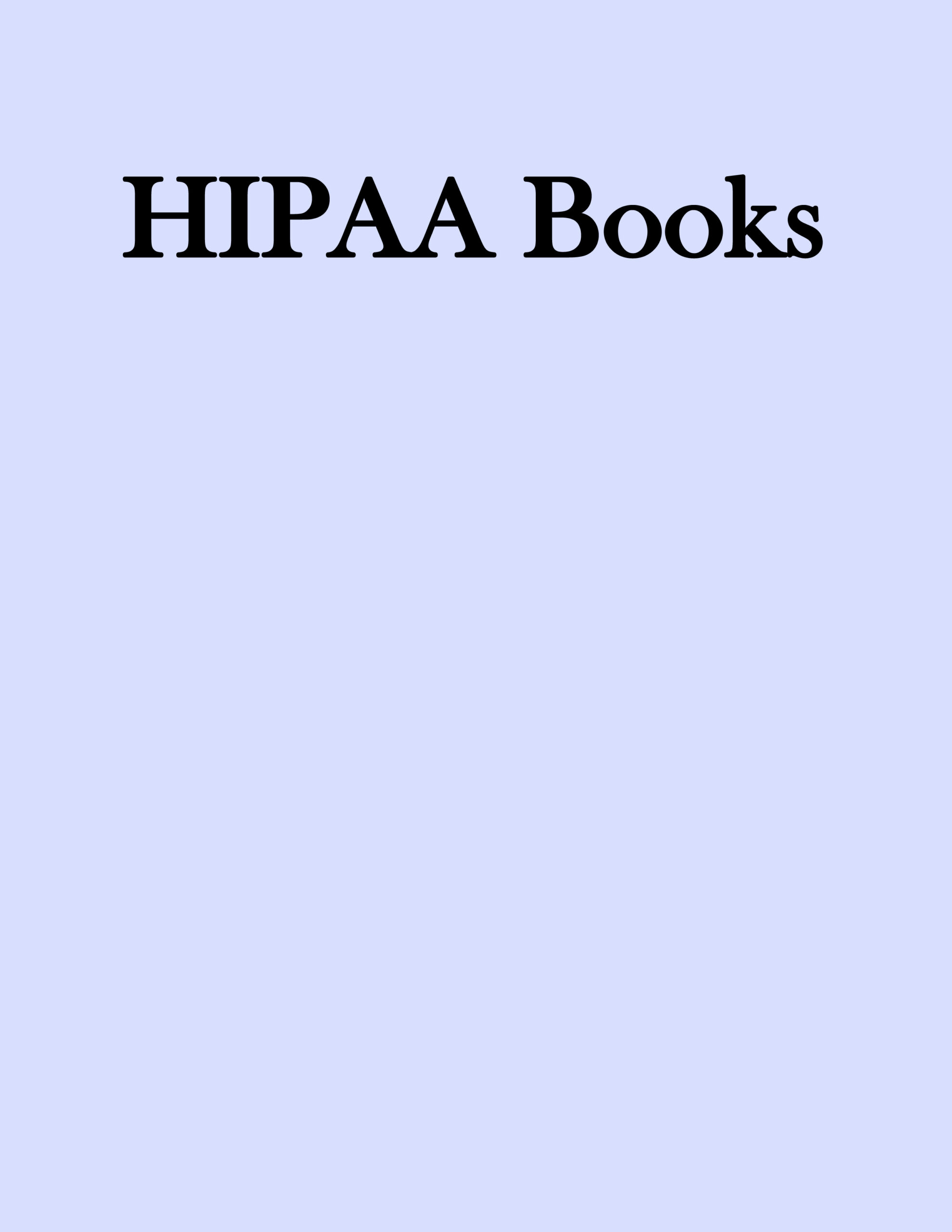 HIPAA Books