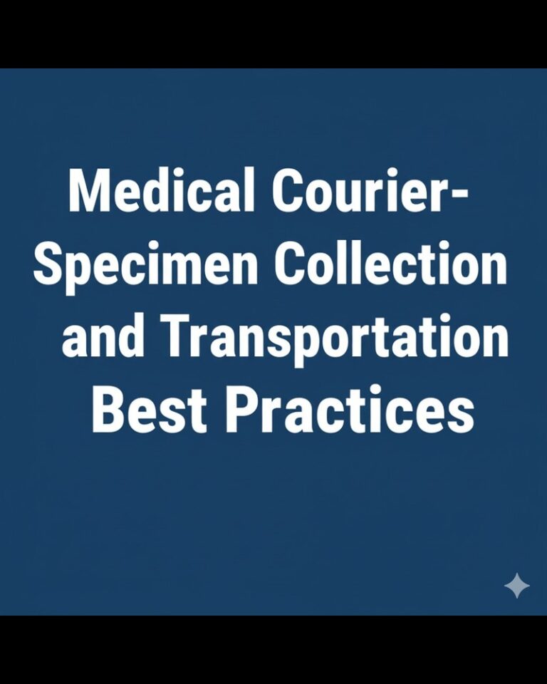 SPANISH – Medical Courier-Specimen Collection and Transportation Best ...