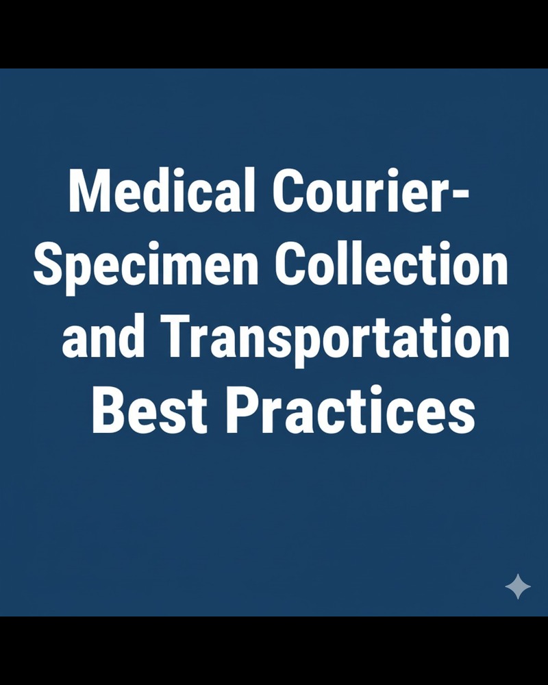 Medical Courier-Specimen Collection and Transportation Best Practices -25