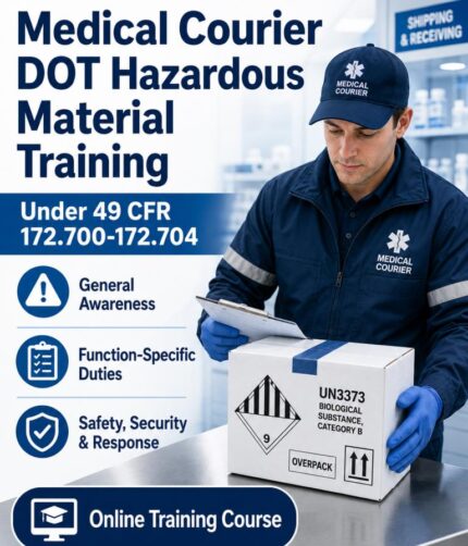 Medical Courier DOT Hazardous Material Training under 49 CFR 172.700-172.704