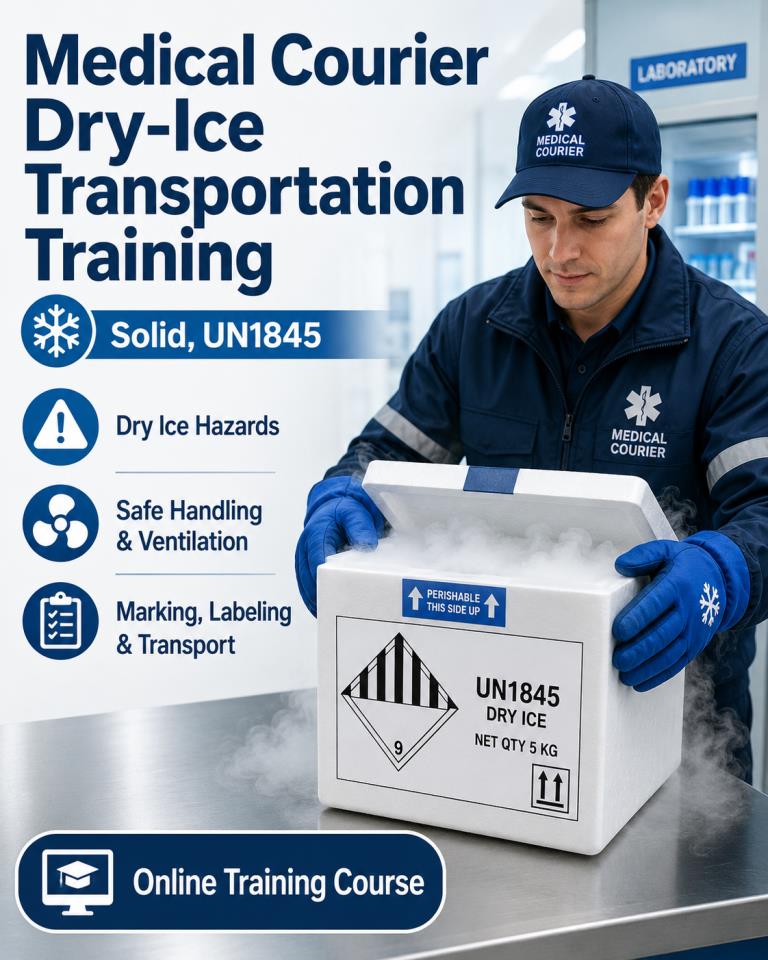 Medical Courier Dry-Ice Transportation Training for Solid, UN1845 Medical Courier Dry-Ice Transportation Training for Solid, UN1845