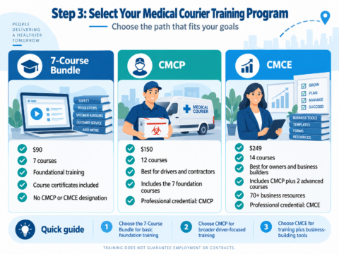 Step 3 Select Your Medical Courier Training Program